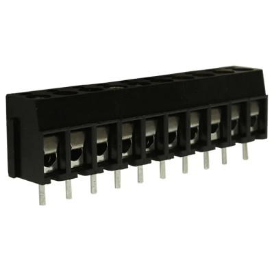 RS PRO PCB Terminal Block 10-Contact 5 mm Pitch 1 Row 250V 16A Polyamide Housing 897-0720