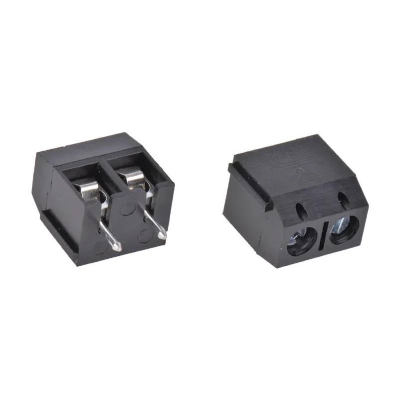 RS PRO 2-Contact PCB Terminal Block, 5 mm Pitch, 1 Row, 16 A, Screw Connection, Black Polyamide Housing 897-0736
