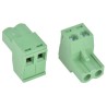 RS PRO Pluggable Terminal Block 2-Contact 5 mm Pitch 1 Row 15A 300V Polyamide Female Right Angle 897-1159