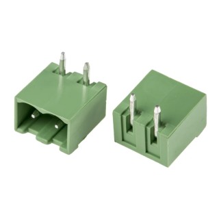 RS PRO Right Angle Through Hole Pluggable Terminal Block, 2 Contacts, 5 mm Pitch, 1 Row, Shrouded 897-1183