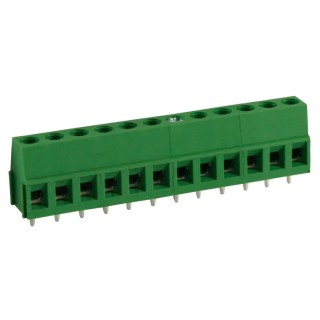 RS PRO PCB Terminal Block 12-Contact 5 mm Pitch 1 Row Polyamide Housing 10A Current 300V Voltage 897-0840