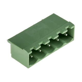 RS PRO Pluggable Terminal Block 5-Contact 5.08 mm Pitch 1 Row 15A 300V Female Connector Solder Connection 897-1244