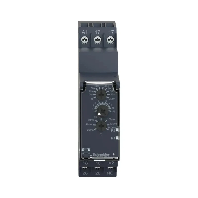 Schneider Electric Harmony Time Series DIN Rail Timer Relay 2-Contact 24V-240V AC/DC 0.05 to 300 h RE22R2QTMR