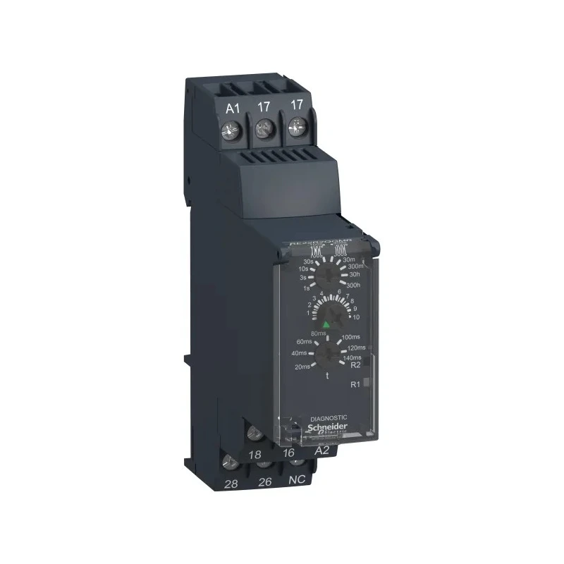 Schneider Electric Harmony Time Series DIN Rail Timer Relay, 2-Contact, 240 V DC, 24 V AC, 240 V AC, 0.05 to 1 s RE22R2QGMR
