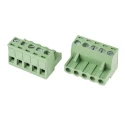 RS PRO Pluggable Terminal Block 5-Contact 5 mm Pitch 1 Row 300V 15A Female Connector Green 897-1165