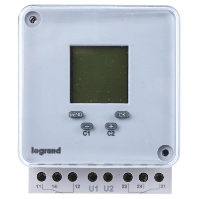 Legrand Digital MaxiRex D Plus 2-Channel Digital Time Switch 230V 0 496 82