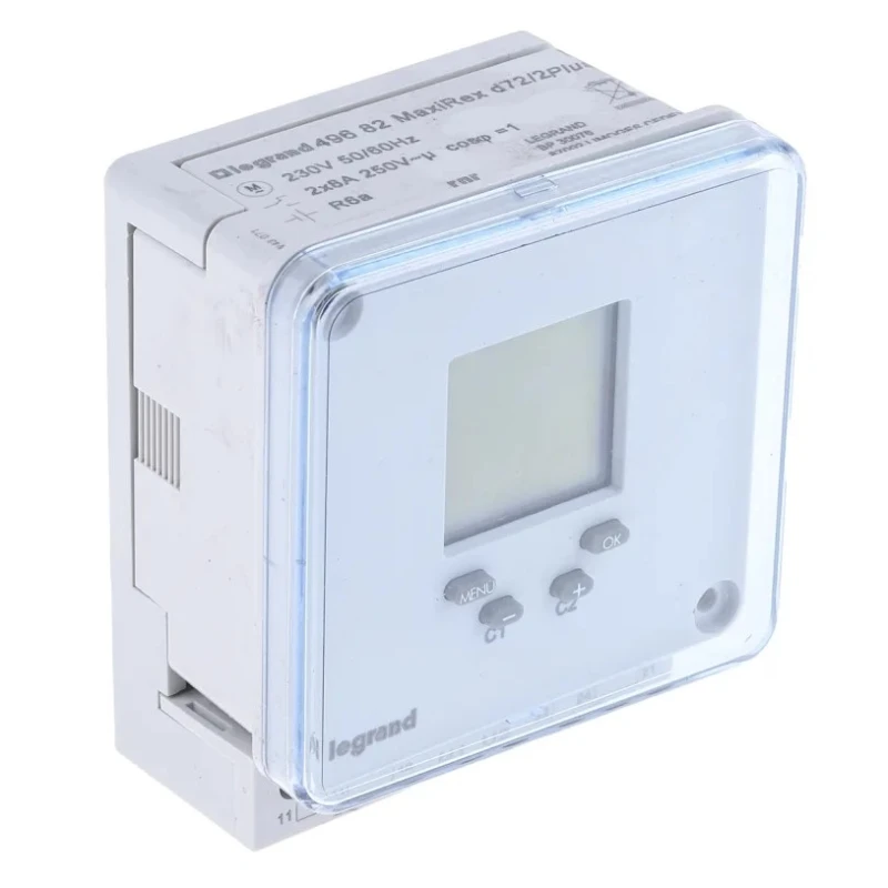 Legrand Digital MaxiRex D Plus 2-Channel Digital Time Switch 230V 0 496 82