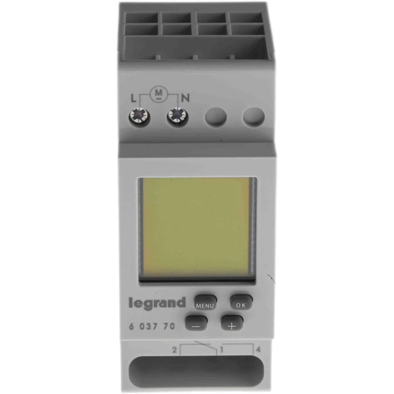 Legrand Digital MicroRex Plus 2 DIN Rail Digital Time Switch, 230V ac Model 6 037 70