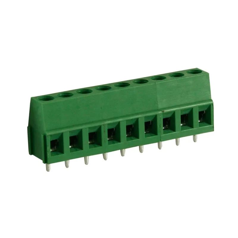 RS PRO PCB Terminal Block, 9-Contact, 5 mm Pitch, 1 Row, 10A, Green, Polyamide Housing 897-0834