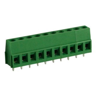 RS PRO PCB Terminal Block 10-Contact 5 mm Pitch 1 Row 10A 300V Polyamide Housing 897-0837