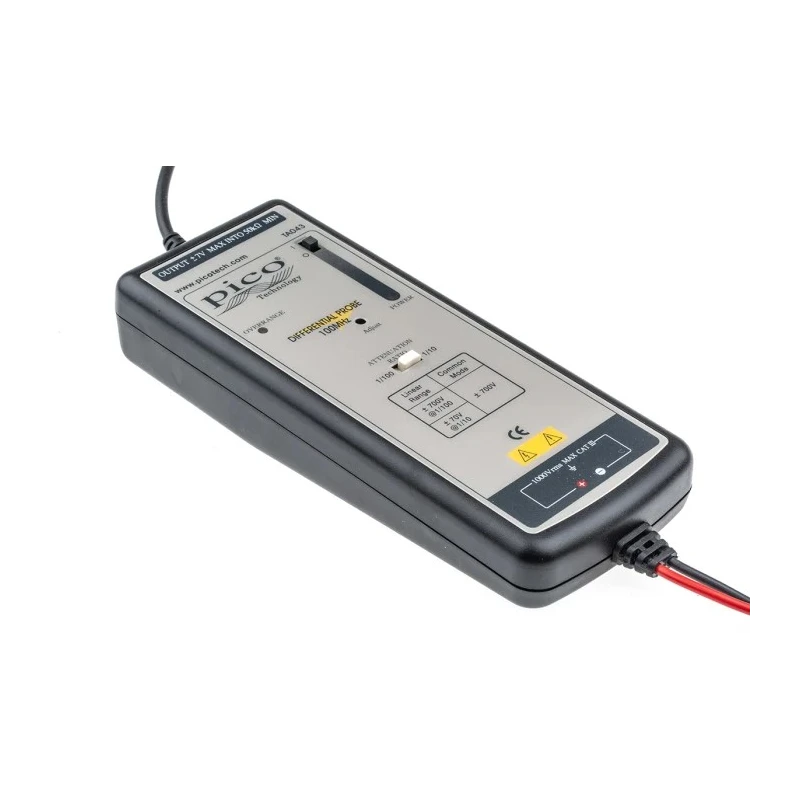 pico Technology TA Series Active Differential Oscilloscope Probe 100 MHz Bandwidth 1:10, 1:100 Attenuation BNC TA043
