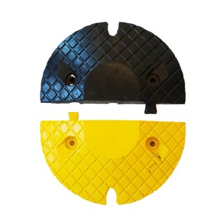 RS PRO High Visibility Rubber Speed Bump End Cap 200 mm x 350 mm x 50 mm 898-7185