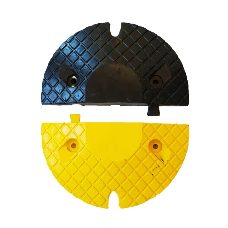 RS PRO High Visibility Rubber Speed Bump End Cap 200 mm x 350 mm x 50 mm 898-7185
