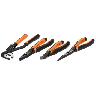 Bahco 4-Piece Plier Set Combination Cutters Long Nose Water Pump Pliers 180mm FF1E4001