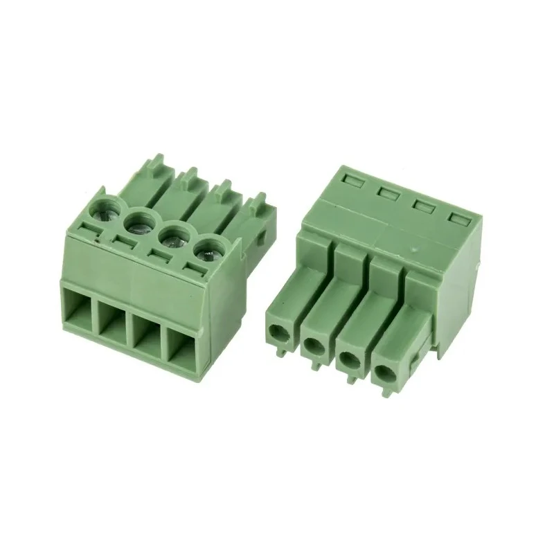 RS PRO Pluggable Terminal Block 4-Contact 3.5 mm Pitch 1 Row Green Polyamide Housing 200V 10A 897-1004