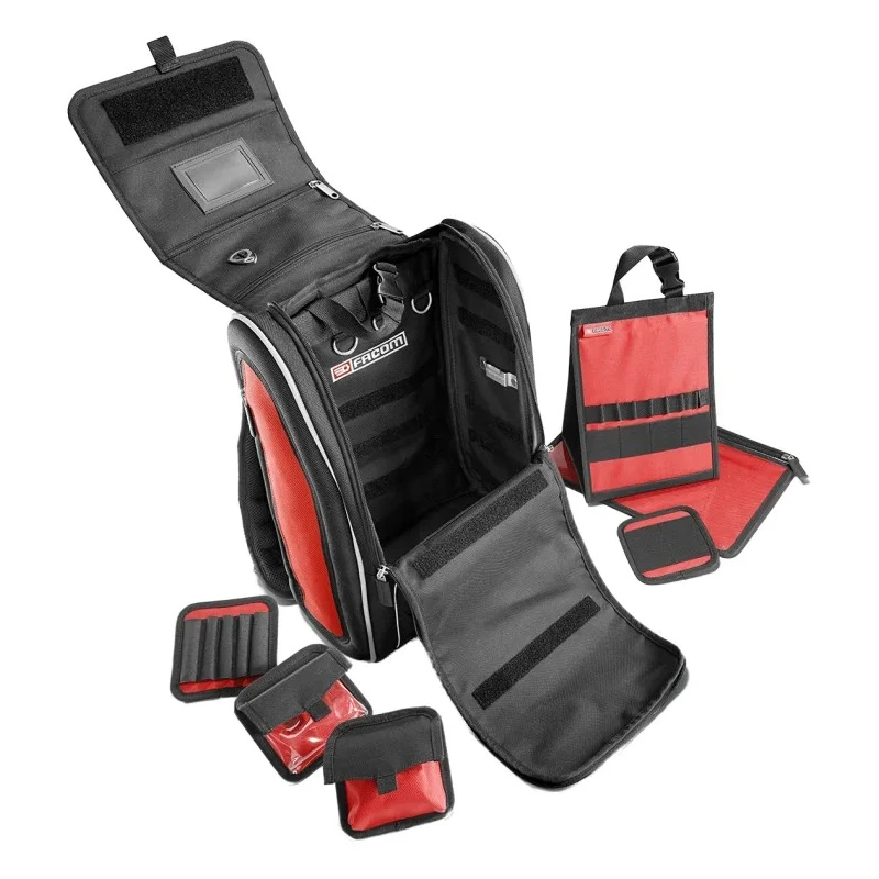 Facom Nylon Tool Backpack with Dual Zipper Lock, Shoulder Strap, 20 L Capacity, 2.7 kg Weight, 180 mm x 300 mm x BS.MCBPB