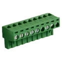 RS PRO Pluggable Terminal Block, 9-Contact, 5 mm Pitch, 1 Row, Female Connector, Polyamide Housing, 300V, 15A 897-1180