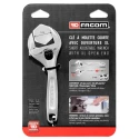 Facom Adjustable Spanner 33 mm Jaw Capacity, 160mm Overall Length, Metal Handle, Chrome Vanadium Steel 113AS.6CPB