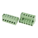 RS PRO Pluggable Terminal Block 6-Contact 5 mm Pitch 1 Row 15A 300V Polyamide Housing 897-1174