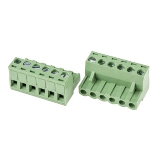 RS PRO Pluggable Terminal Block 6-Contact 5 mm Pitch 1 Row 15A 300V Polyamide Housing 897-1174