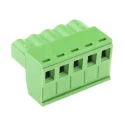 RS PRO Pluggable Terminal Block 5-Contact 5.08 mm Pitch 1 Row, Green Polyamide Housing 300V 15A 897-1225