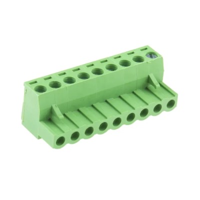 RS PRO Pluggable Terminal Block, 9-Contact, 5.08 mm Pitch, 1 Row, 300V, 15A, Polyamide Housing 897-1234