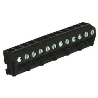 RS PRO PCB Terminal Block, 12-Contact, 5 mm Pitch, 1 Row, Vertical, Screw Connection, 250V, 10A, Polyamide Housing 897-1329