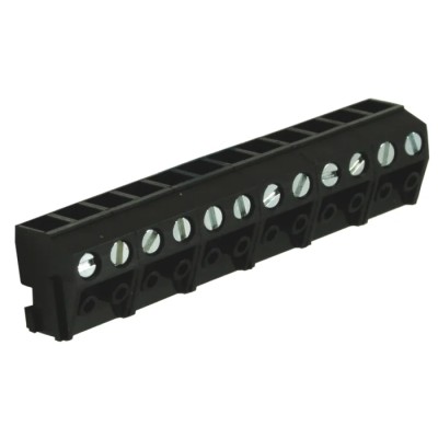 RS PRO PCB Terminal Block, 12-Contact, 5 mm Pitch, 1 Row, Vertical, Screw Connection, 250V, 10A, Polyamide Housing 897-1329