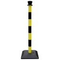 RS PRO Black and Yellow Polyvinyl Chloride Barrier Post 1m Height, 50mm Diameter 898-7194