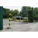 RS PRO Black and Yellow Polyvinyl Chloride Barrier Post 1m Height, 50mm Diameter 898-7194