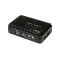 StarTech.com 2 Port 1 Display USB VGA KVM Switch 3.5 mm Stereo Audio 2048 x 1536 Resolution SV211KUSB