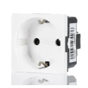 Weidmüller 16A White 1 Gang Indoor Plug Socket Type F 250V Polycarbonate 1450730000