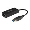 StarTech.com USB 3.0 1000Mbps Network Speed USB Ethernet Adapter Black 135mm USB31000S