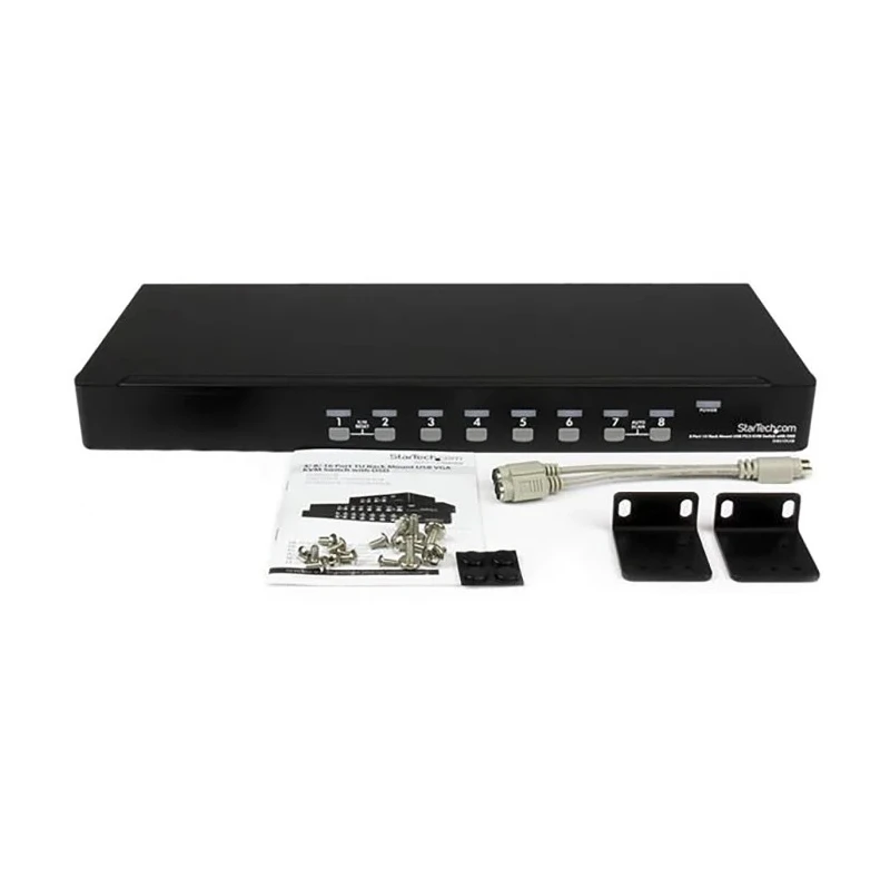 StarTech.com 8 Port 1 Display USB VGA KVM Switch 1920 x 1440 Pixel Maximum Resolution SV831DUSBGB