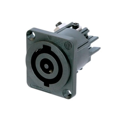 Neutrik 32A 250V AC Appliance Coupler Mains Connector Black Polyamide Panel Mount NAC3MP-HC