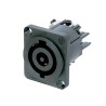 Neutrik 32A 250V AC Appliance Coupler Mains Connector Black Polyamide Panel Mount NAC3MP-HC
