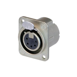 Neutrik Chassis XLR Connector, Straight Orientation, 50V Voltage, Silver over Nickel Plating RSNC5FD-LX-M3