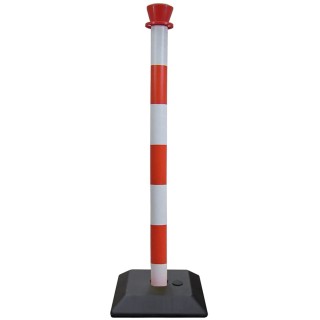 RS PRO Red and White Polyvinyl Chloride Safety Post 1m Height 898-7191