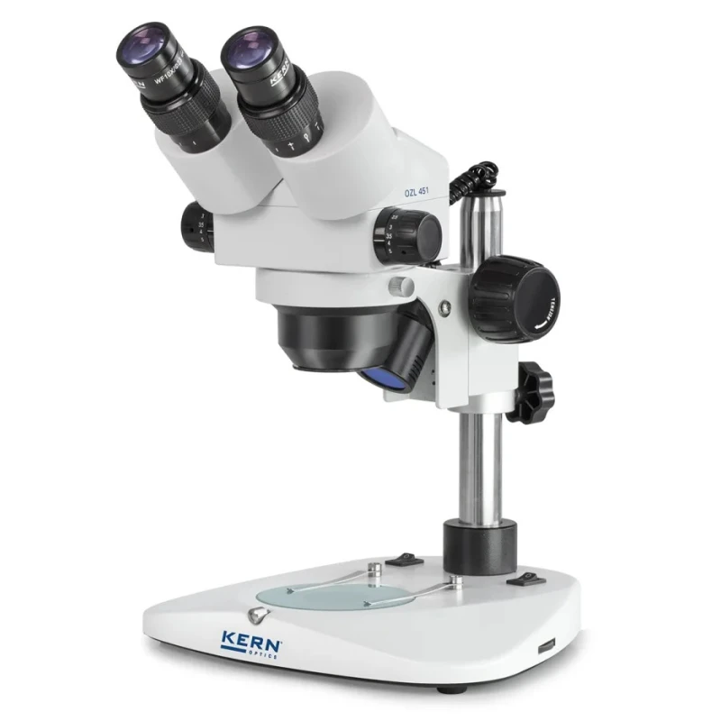 Kern Stereo Zoom Microscope 0.75 → 5 X Magnification Illuminated Battery Operated Rechargeable OZL 451