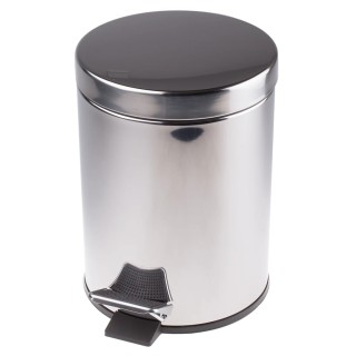 RS PRO 5L Silver Pedal Stainless Steel Waste Bin 898-8311