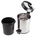 RS PRO 5L Silver Pedal Stainless Steel Waste Bin 898-8311