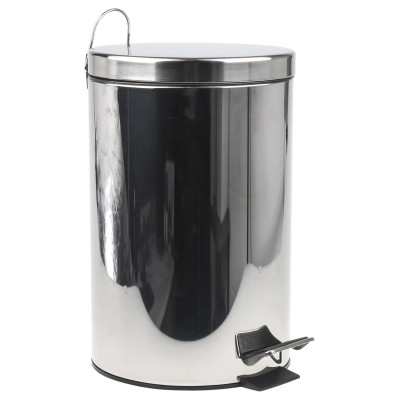 RS PRO 12L Silver Pedal Stainless Steel Waste Bin Model 898-8315