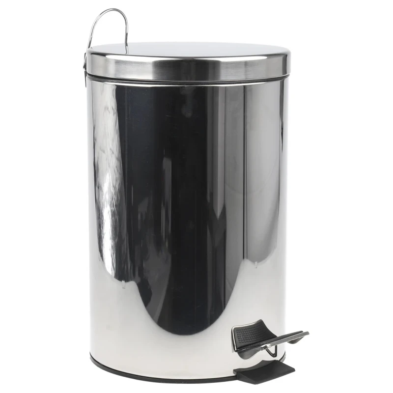 RS PRO 12L Silver Pedal Stainless Steel Waste Bin Model 898-8315