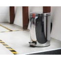 RS PRO 12L Silver Pedal Stainless Steel Waste Bin Model 898-8315