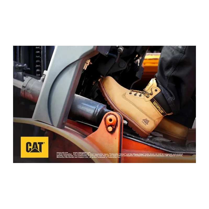 CAT Holton Honey Steel Toe Capped Men's Safety Boots Size EU 42, UK 8, US 9, EN ISO 20345:2011 P708215