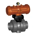 Georg Fischer Ball Type Pneumatic Actuated Valve 3/4 in, 10 Bar, PVC Ball Valve with Pneumatic Actuator 199234124