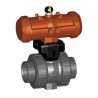 Georg Fischer Ball Type Pneumatic Actuated Valve 3/4 in, 10 Bar, PVC Ball Valve with Pneumatic Actuator 199234124