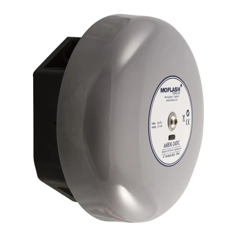 Moflash Electronic Bell Surface, IP66, DC 12V, 1-Tone 106 dB @ 1m A6BM-12DC