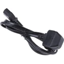 RS PRO Power Cord IEC C17 to BS1363, 2 m Length, 250 V, 6 A, Black PVC BS1363