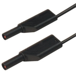 Hirschmann Test & Measurement Connector Test Lead 16A, 1000V AC/DC, Black, 500 mm Lead Length 934168100